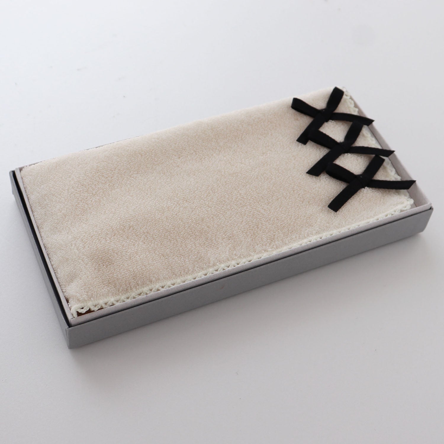 Organic Towel Handkerchief 3 ribbons
