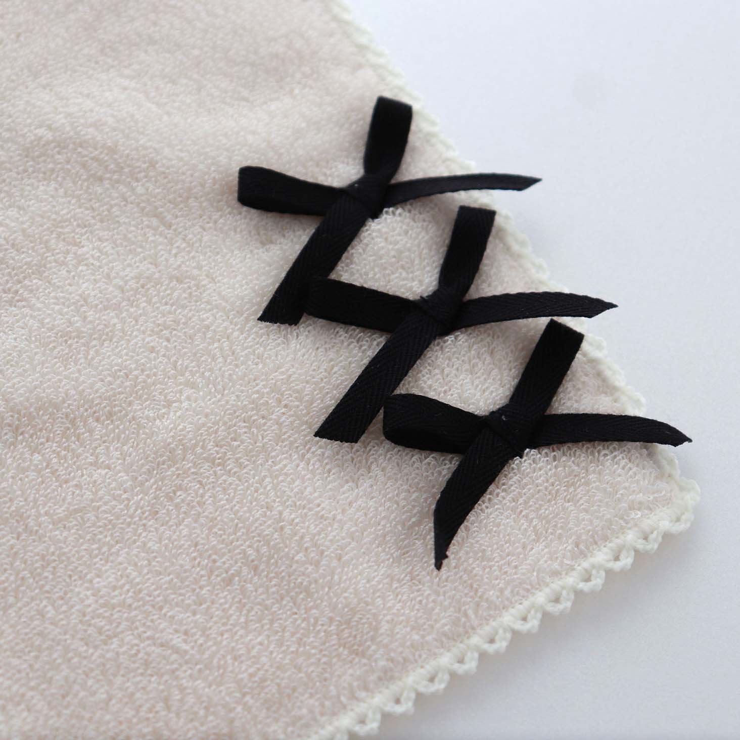 Organic Towel Handkerchief 3 ribbons