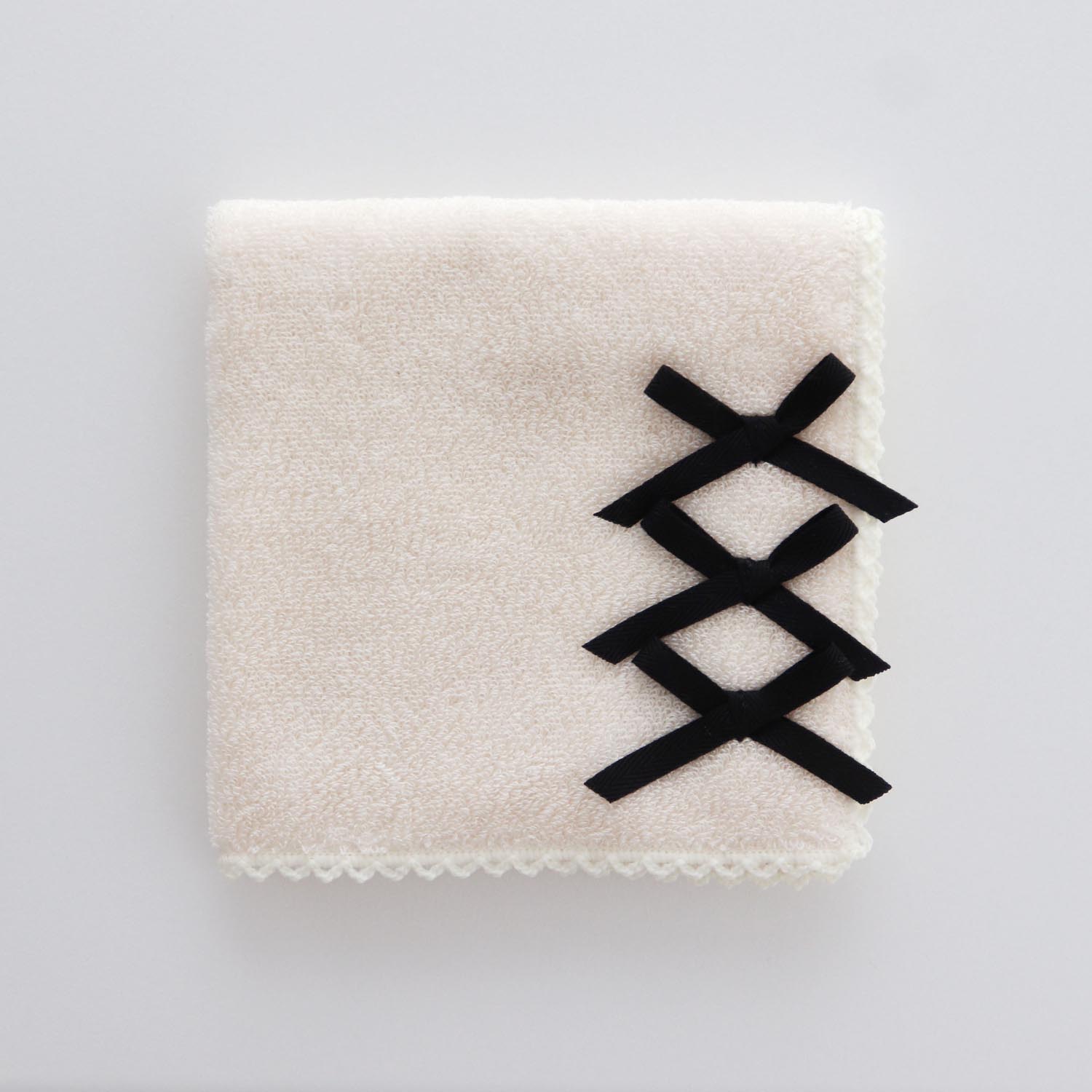 Organic Towel Handkerchief 3 ribbons