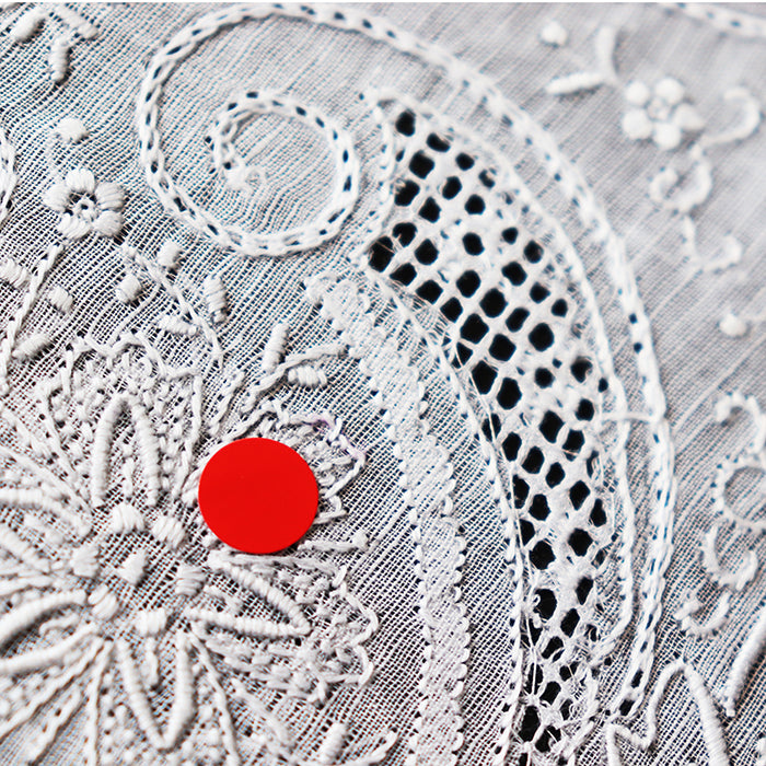 Hand Embroidered Shantou Handkerchief - 34-4203
