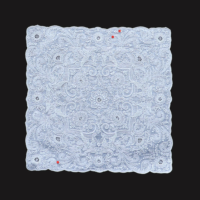 訳ありー 汕頭手刺繍 ハンカチーフ ー 22-5611