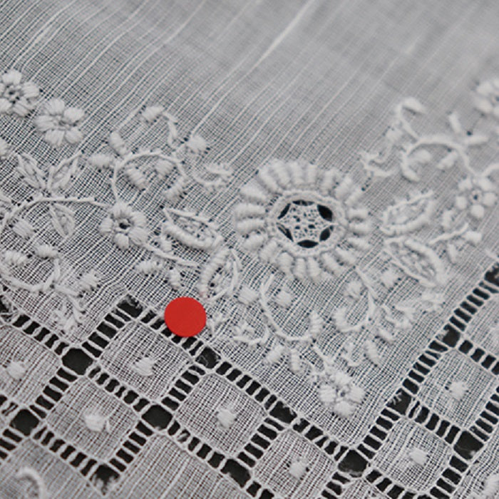 Hand Embroidered Shantou Handkerchief - 03-7201