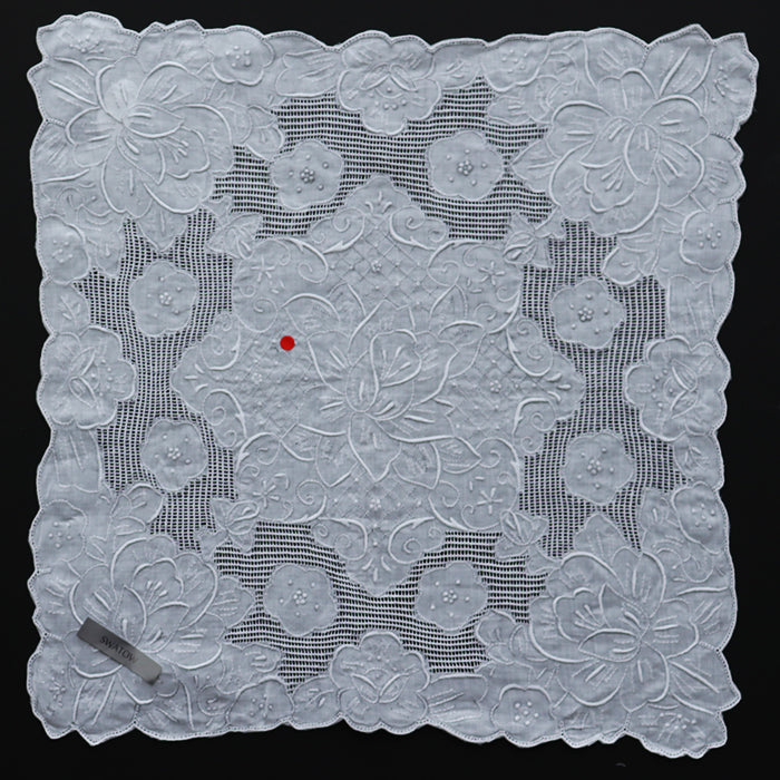Hand Embroidered Shantou Handkerchief - 31-7513