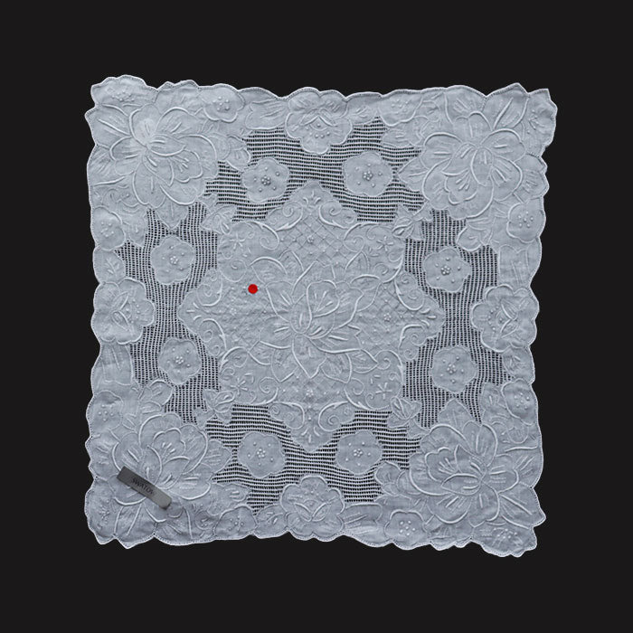 Hand Embroidered Shantou Handkerchief - 31-7513
