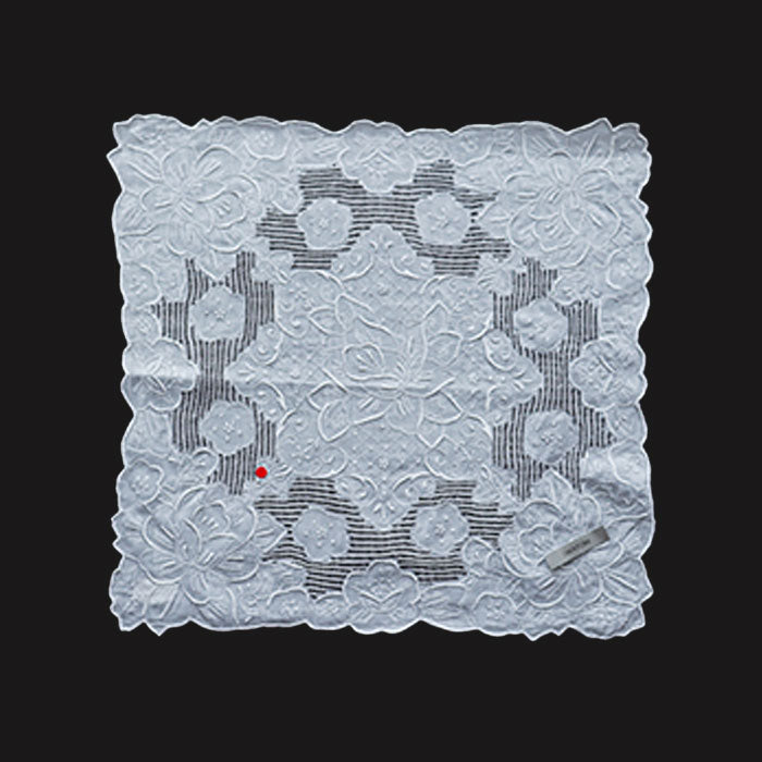 Hand Embroidered Shantou Handkerchief - 32-7513