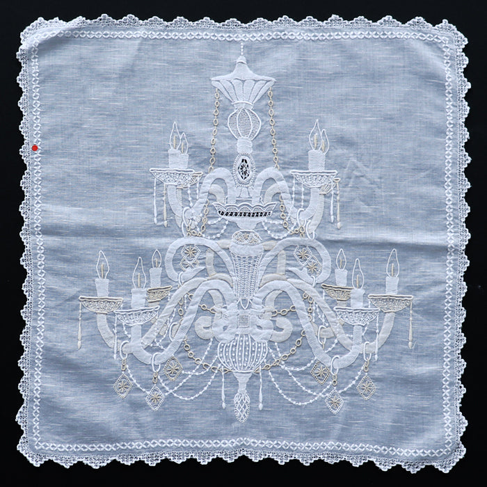 Hand Embroidered Shantou Handkerchief - 23-8102