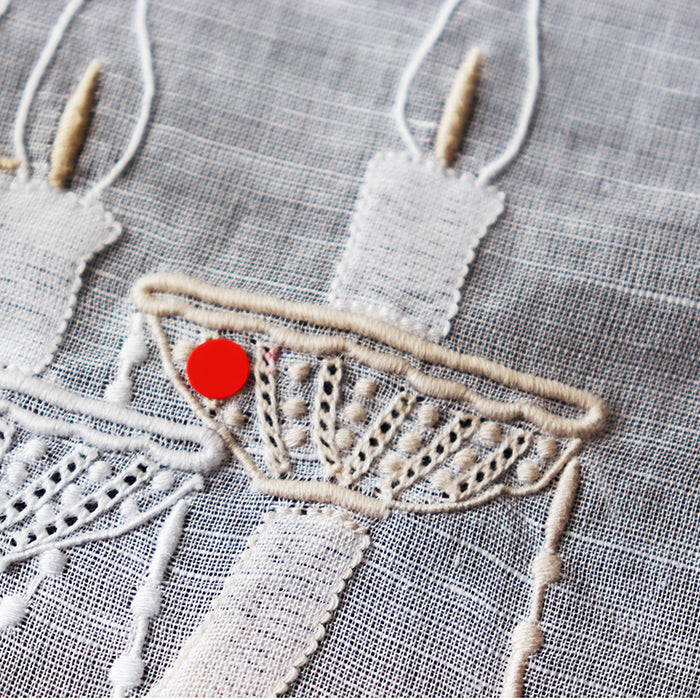 Hand Embroidered Shantou Handkerchief - 24-8102