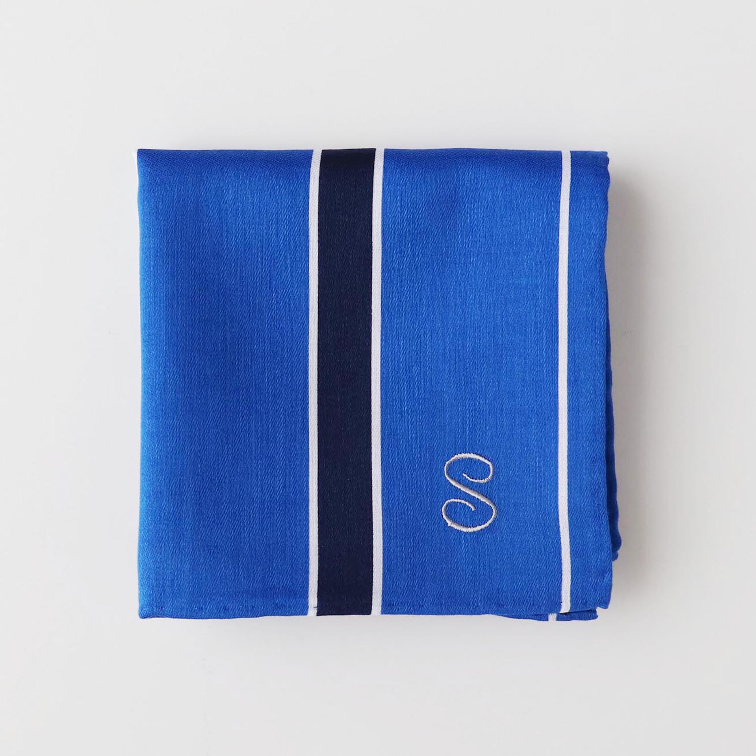 Choose your initials for embroidery! Ivy Stripe Blue