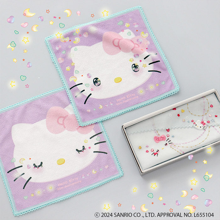 Hello Kitty50周年 マイクロファイバーハンカチPurple
