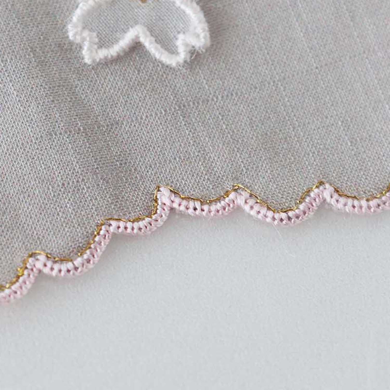 【受注生産】宇野千代コラボハンカチ 桜 ベトナム手刺繍
