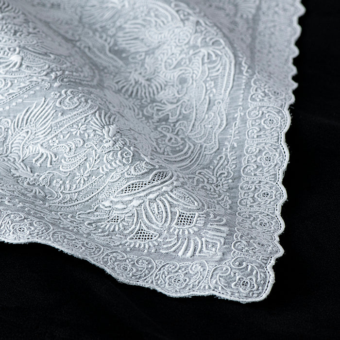ー 汕頭手刺繍 ハンカチーフ ー SWATOW 【7518】