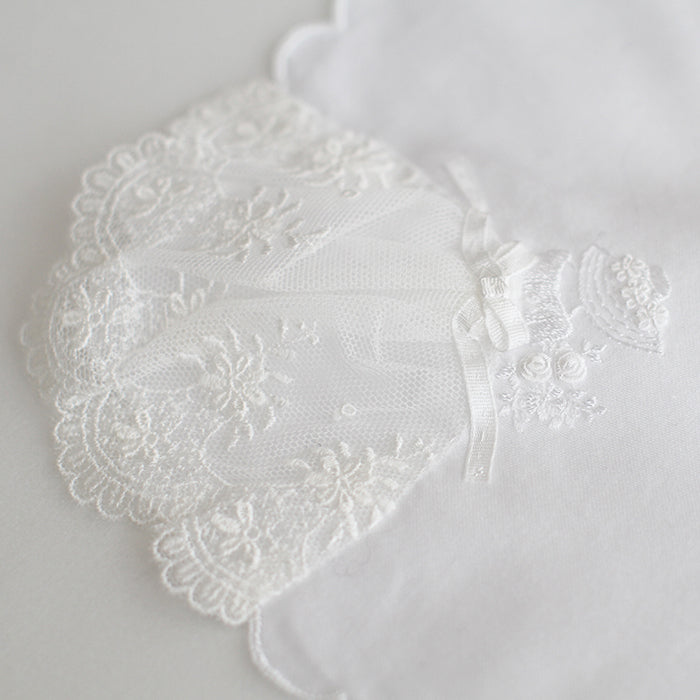 ベトナム手刺繍 White Dress【ブライダル ハンカチ】
