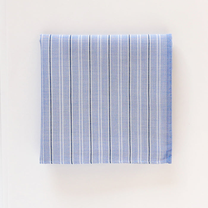 blue shirts ストライプブロック