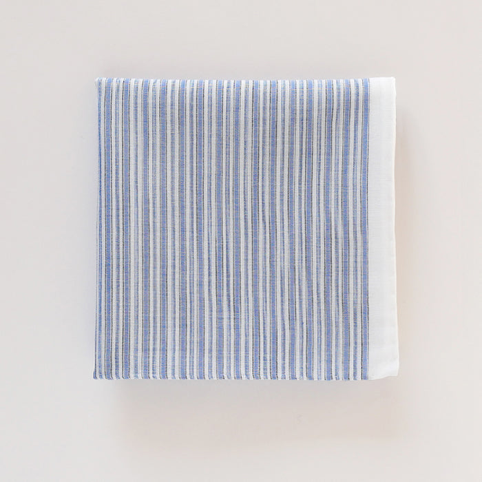 イニシャル刺繍が選べる! blue shirts ストライプc