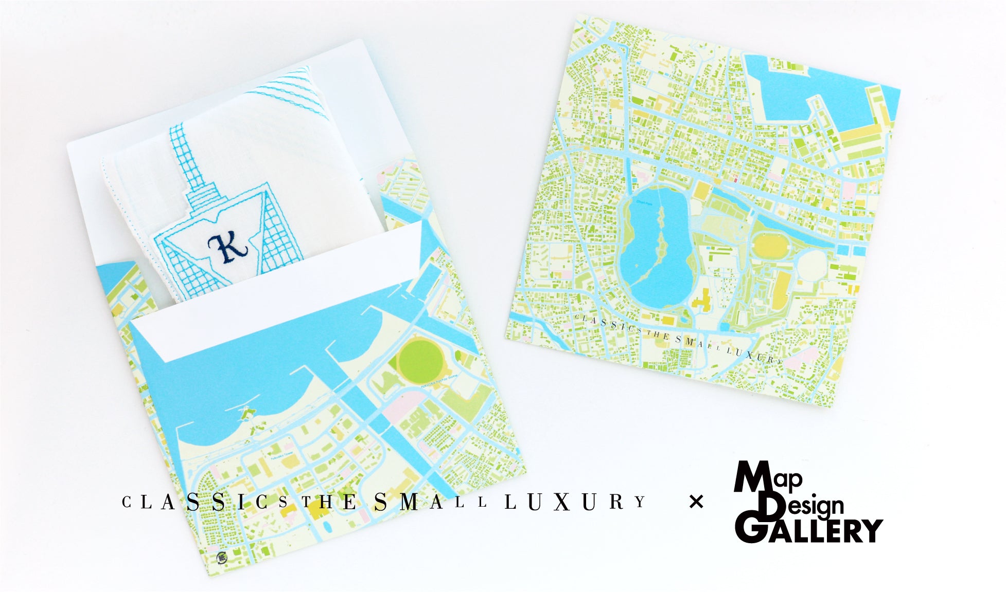 ゼンリンの地図データを用いた、福岡大濠公園店限定『地図封筒」が登場！