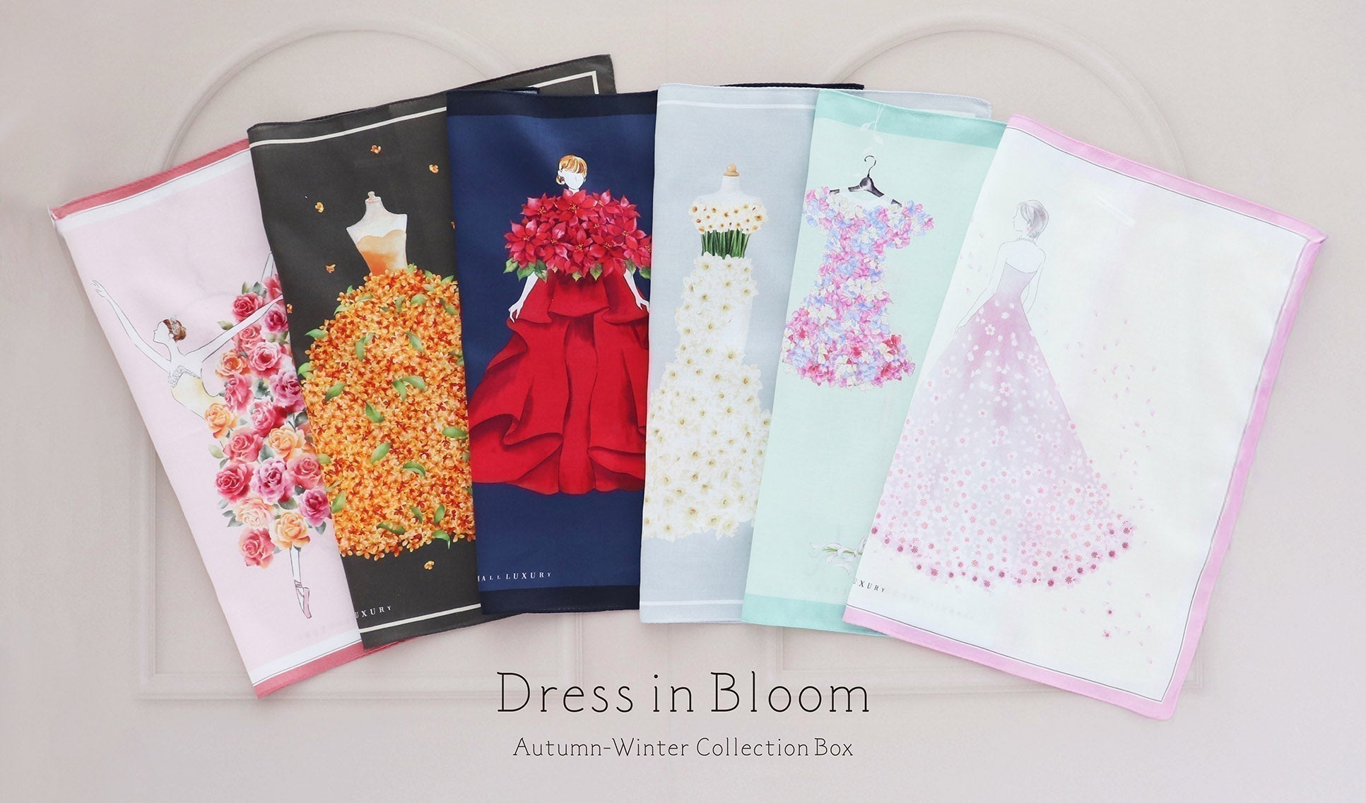 花を贈るように、想いを添えて。「Dress in Bloom」シリーズ　待望の秋冬新作ハンカチーフ発売。先行してオンラインショップ限定セットも受注スタート