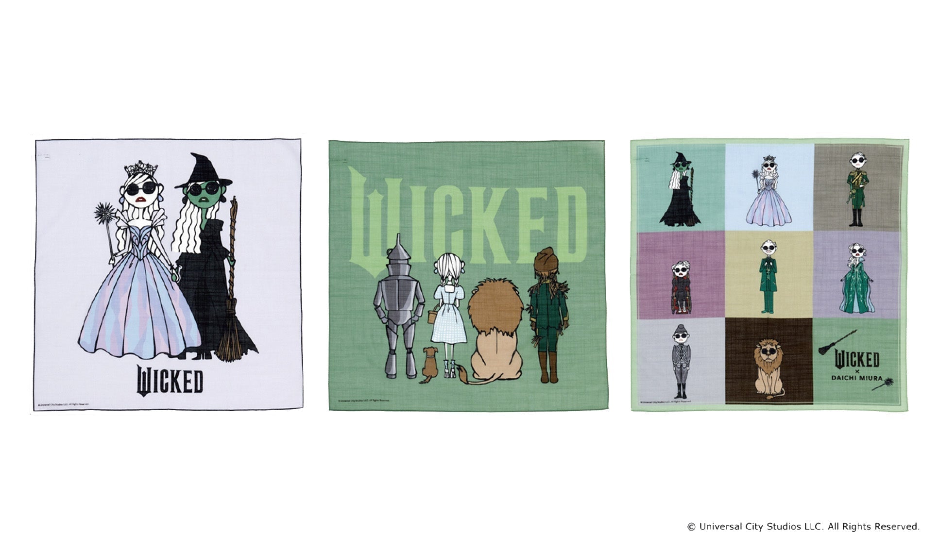 阪急百貨店公式通販サイト及び阪急うめだ本店にて、「ウィキッド」×アーティスト「DAICHI MIURA」とのトリプルコラボハンカチーフ発売