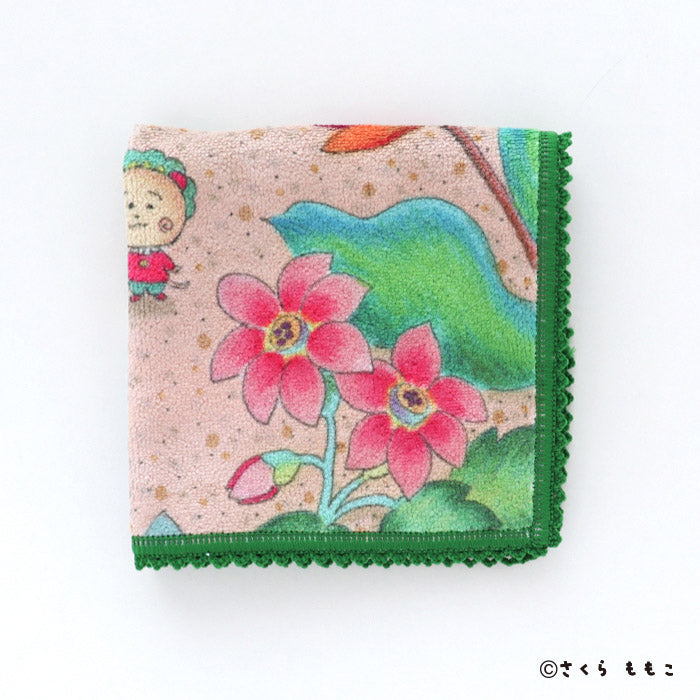 KOJI-COJI, Flower and Bird Microfiber Handkerchief [COJI-COJI