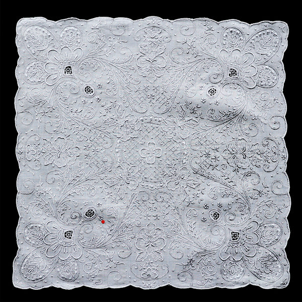 Shantou hand embroidered doron work handkerchief - SWATOW 2202