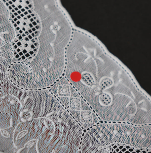 Shantou hand embroidered doron work handkerchief - SWATOW 2202