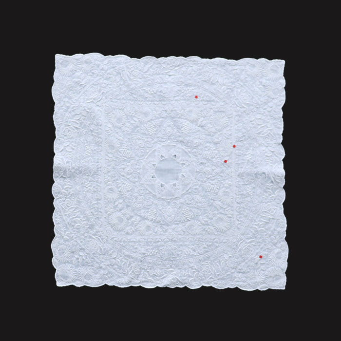 Hand Embroidered Shantou Handkerchief - 41-0011
