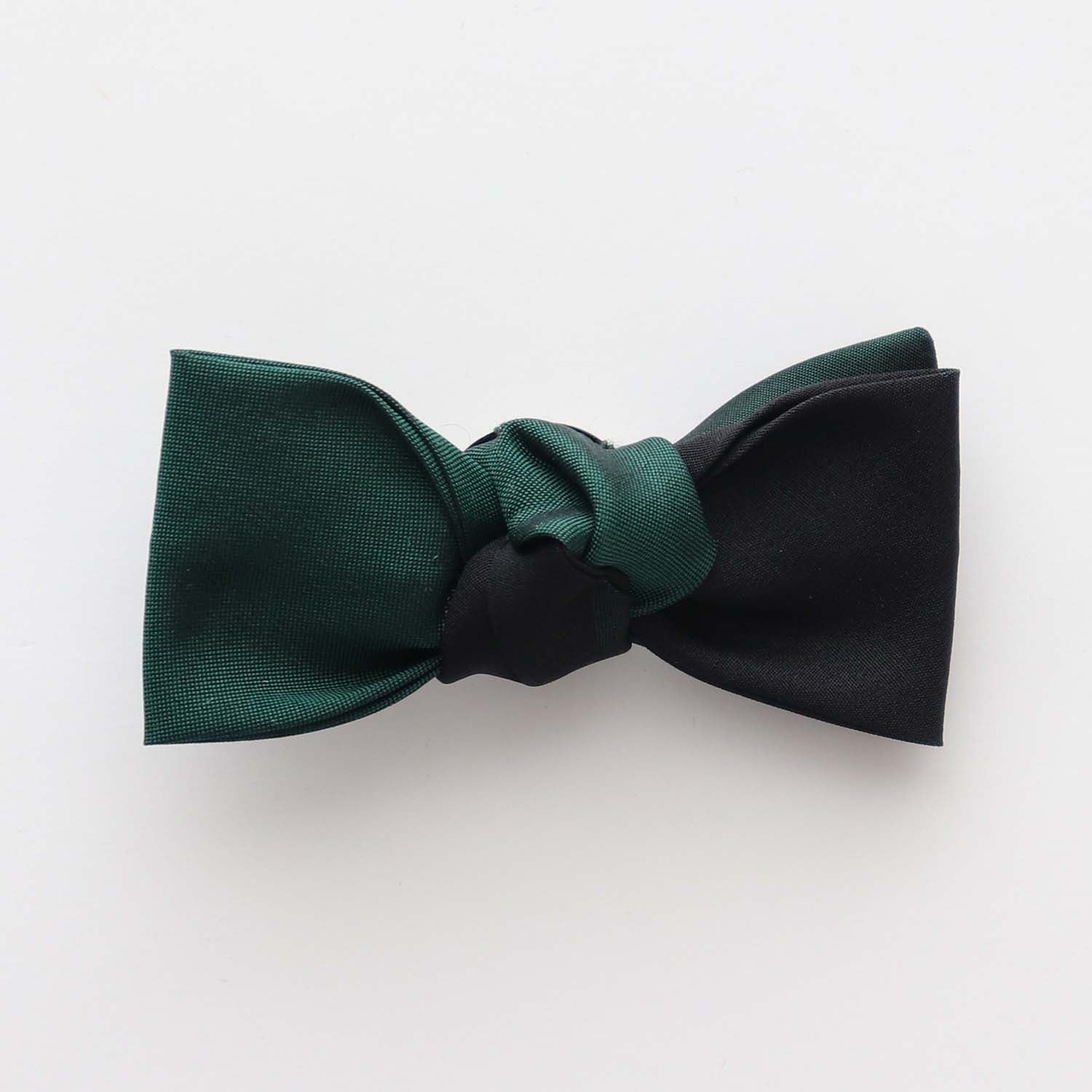 re-edit Bow tie type clip bicolor (green)