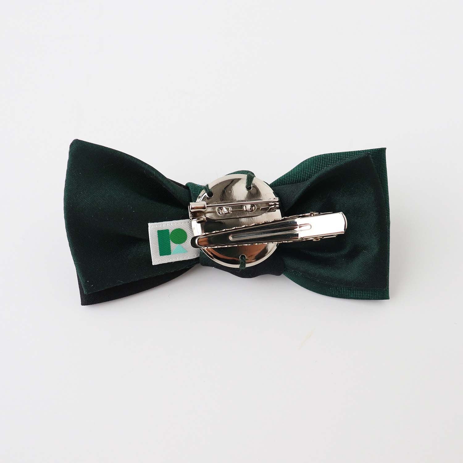 re-edit Bow tie type clip bicolor (green)