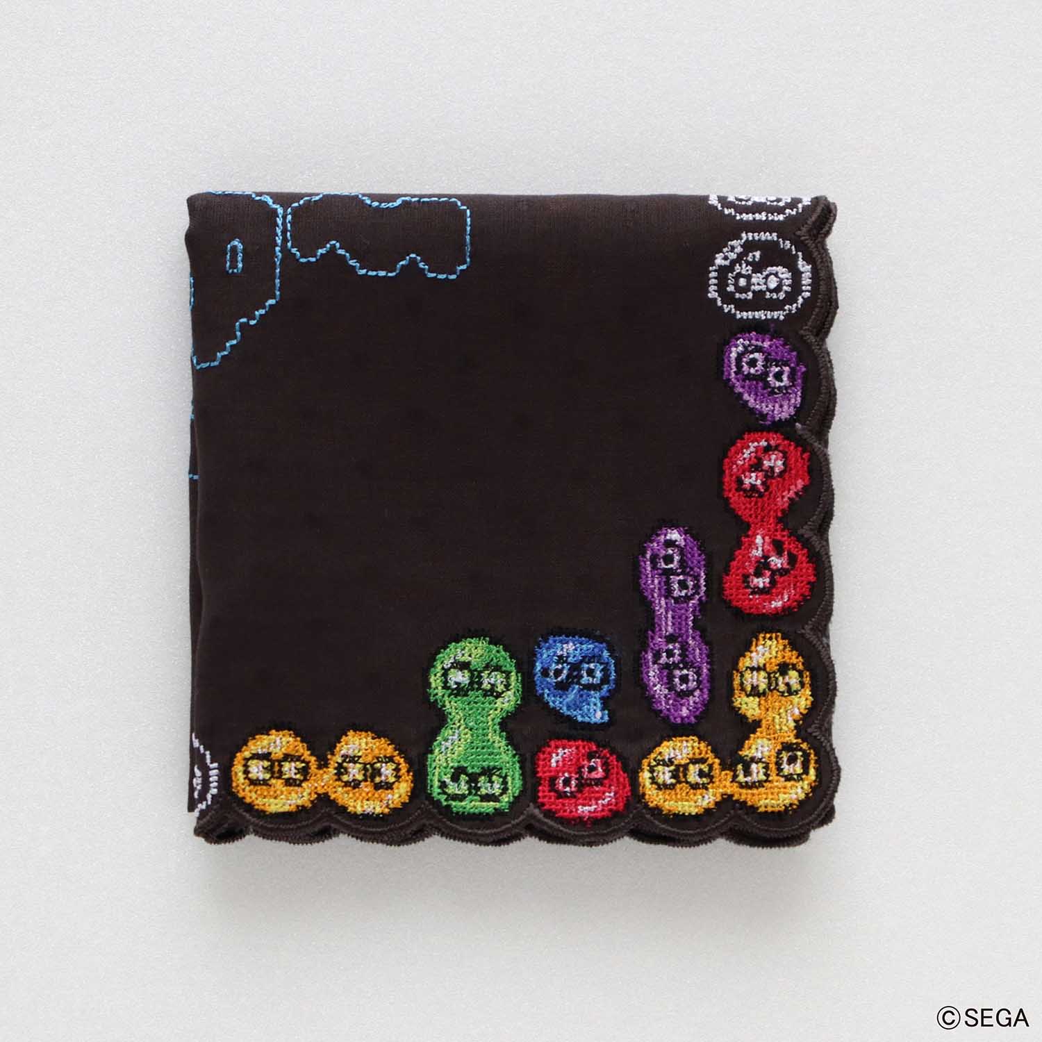 ぷよぷよコラボ ハンカチ　ぷよ通 刺繍