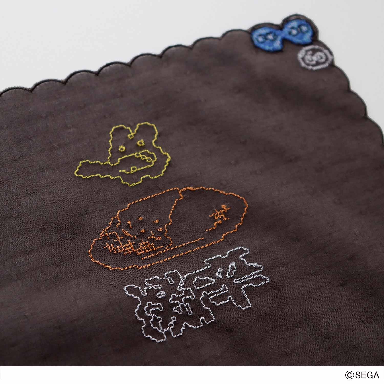 ぷよぷよコラボ ハンカチ　ぷよ通 刺繍