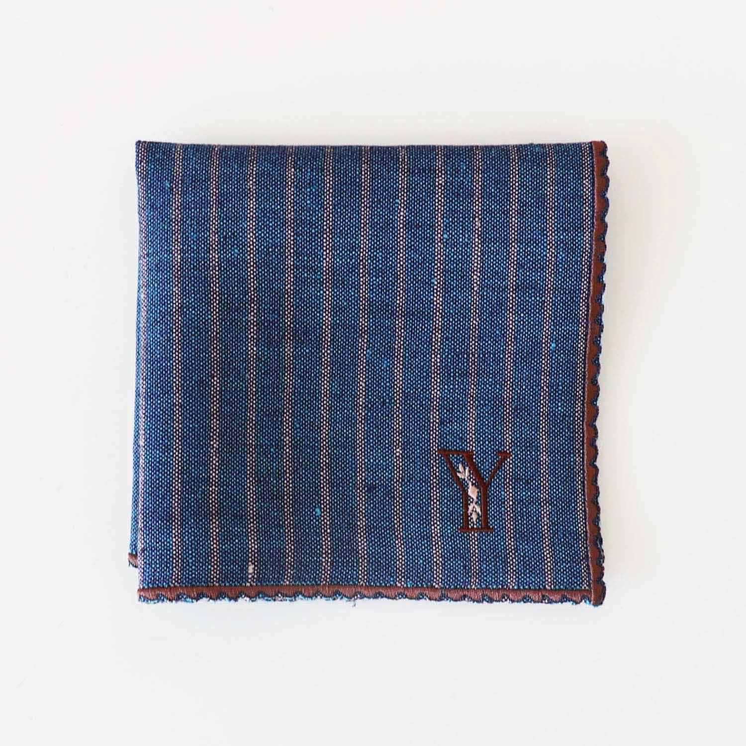 You can choose the initial embroidery! Hemp Solid Stripe