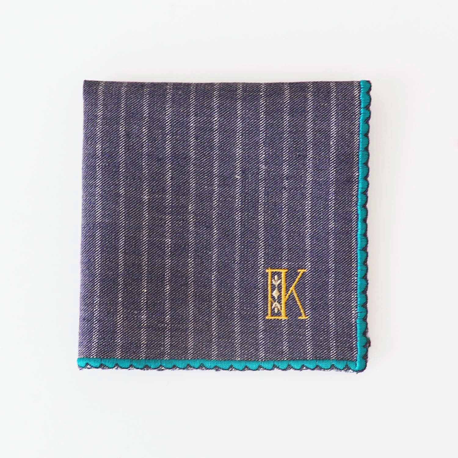 You can choose the initial embroidery! Hemp Solid Stripe