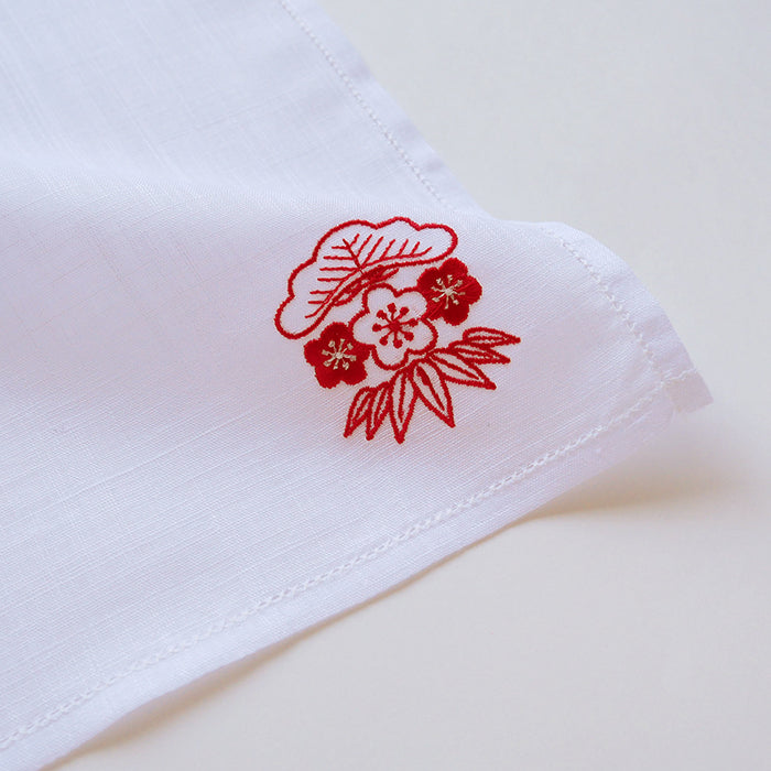 Pine, bamboo and plum handkerchief [Japanese Pattern Series