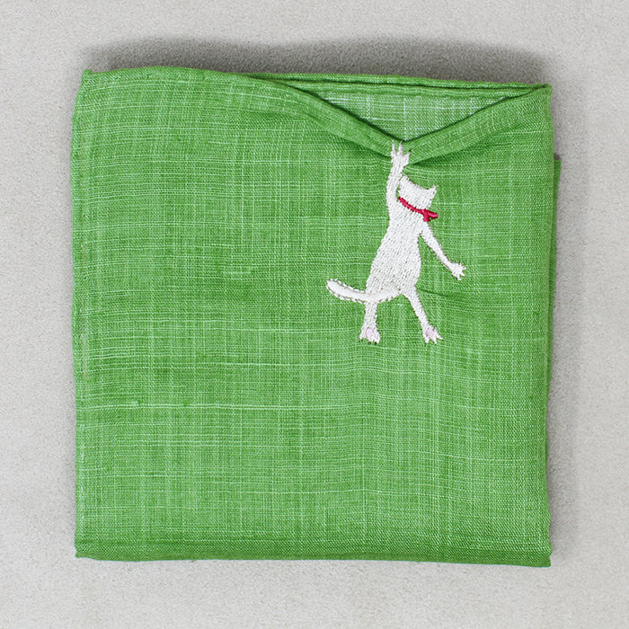 HIKKOMI Handkerchief, cat [Hiccup Series].
