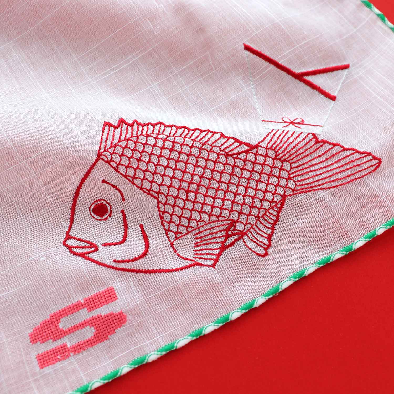 Congratulations on the sea bream [Celebration handkerchief]