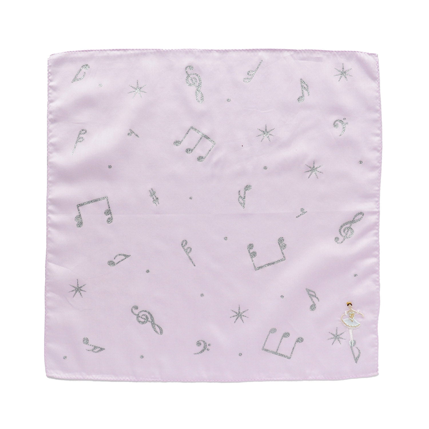 刺繍 ハンカチ バレリーナ-音楽【ホリデーシーズン】