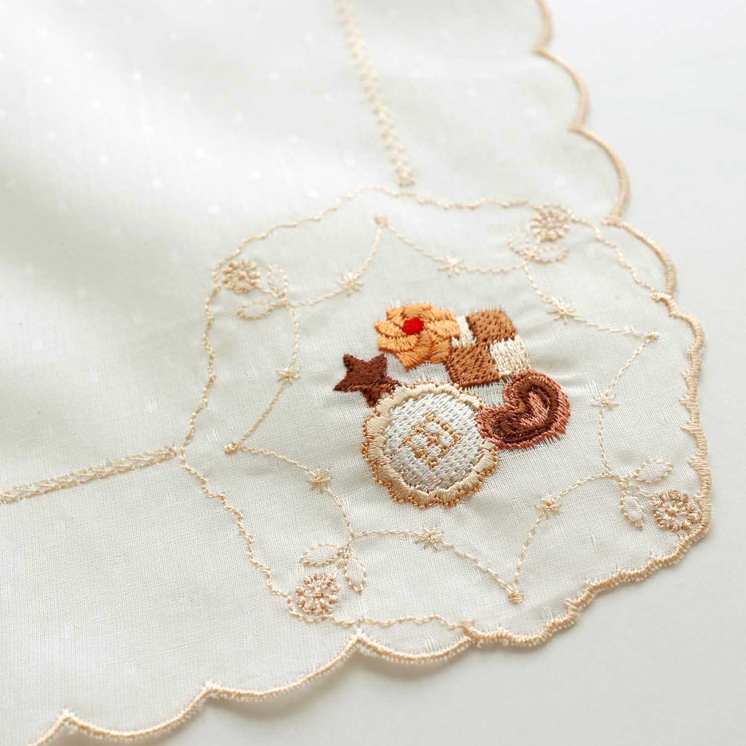 Sweets Embroidery Handkerchief Cookies