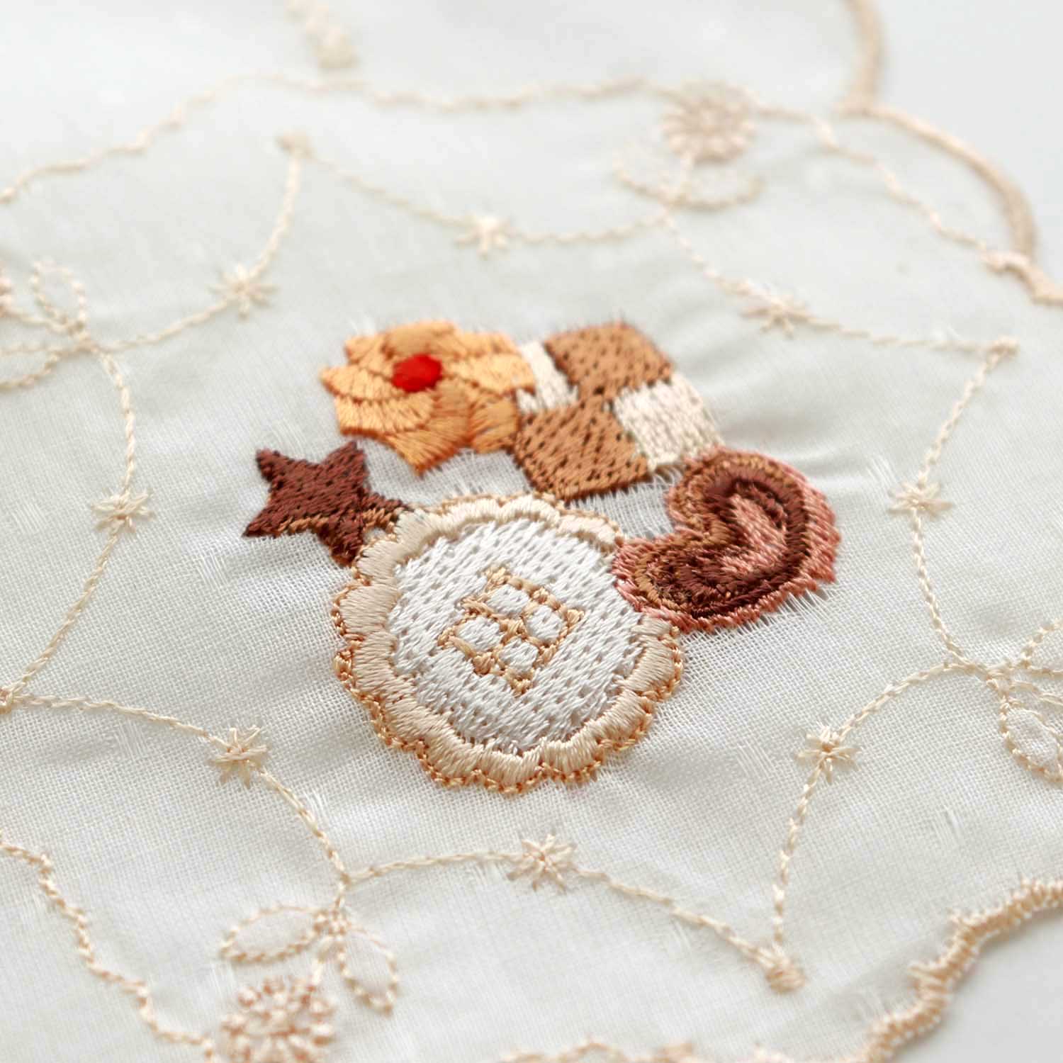 Sweets Embroidery Handkerchief Cookies