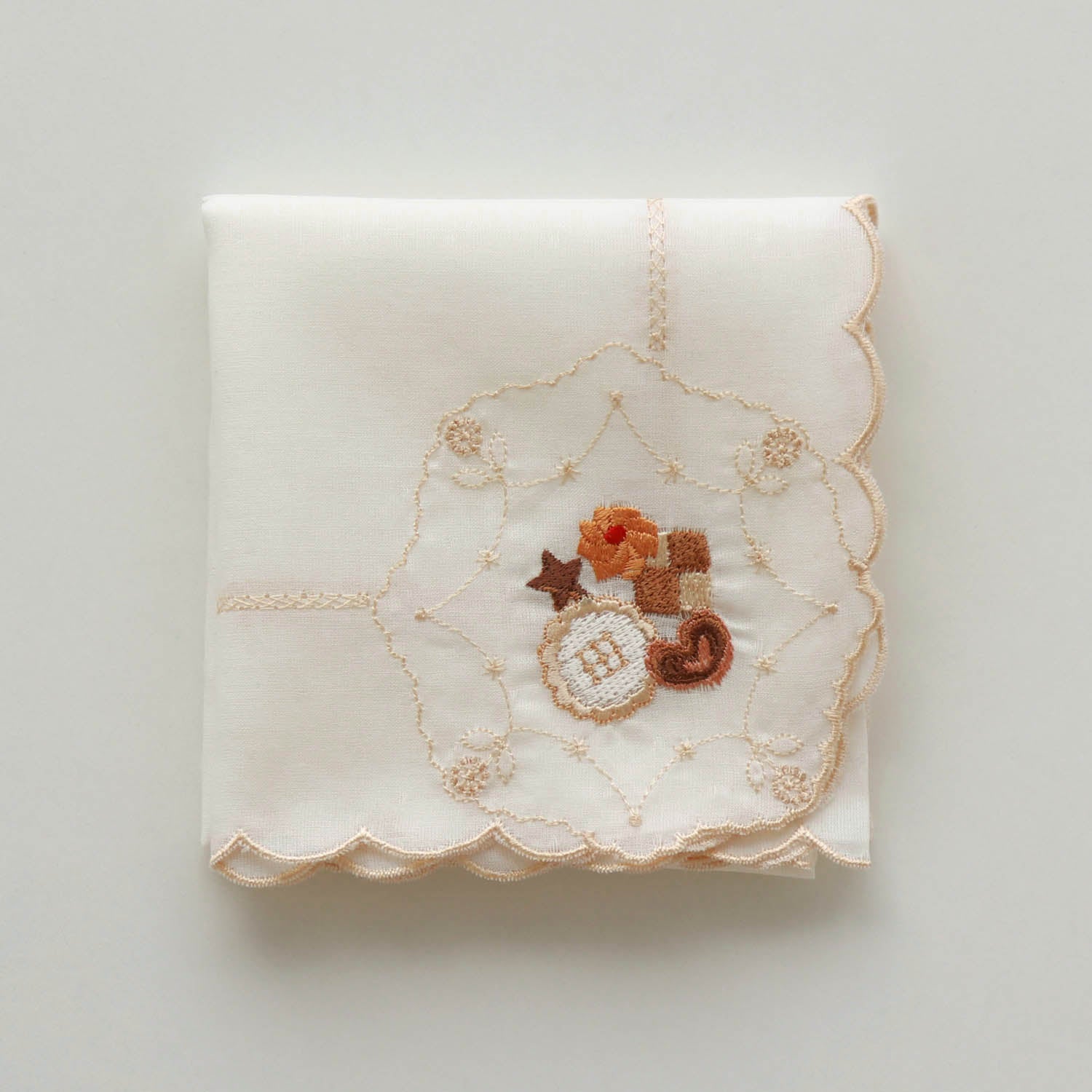 Sweets Embroidery Handkerchief Cookies