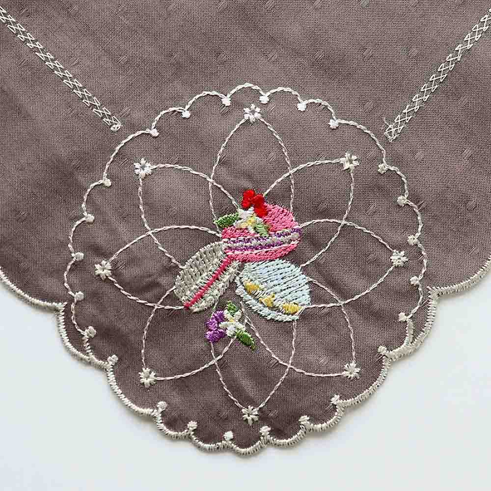 Sweets Embroidery Handkerchief - Macarons