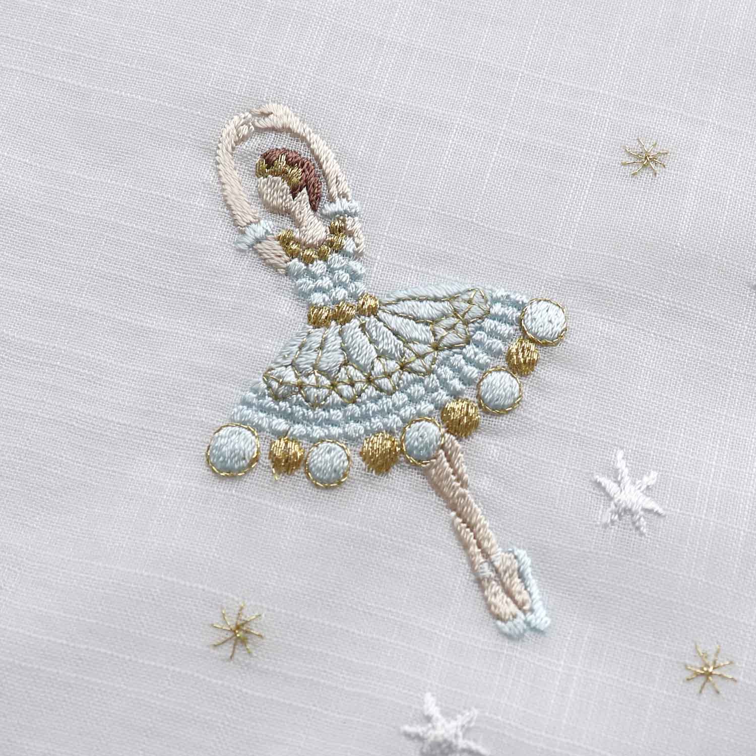 ベトナム手刺繍 ハンカチ Prima  Ballerina