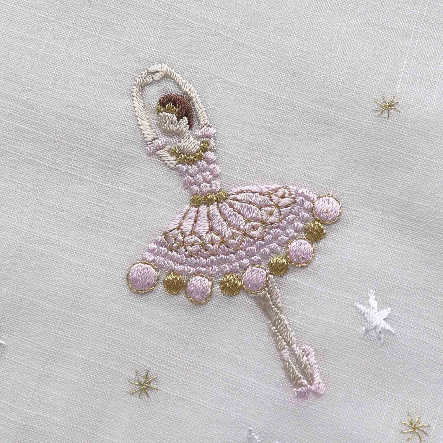 ベトナム手刺繍 ハンカチ Prima  Ballerina