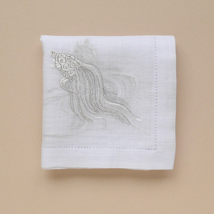 KAWARASHOEN Handkerchief -Vietnamese hand-embroidered tortoise- [Japanese Pattern Series