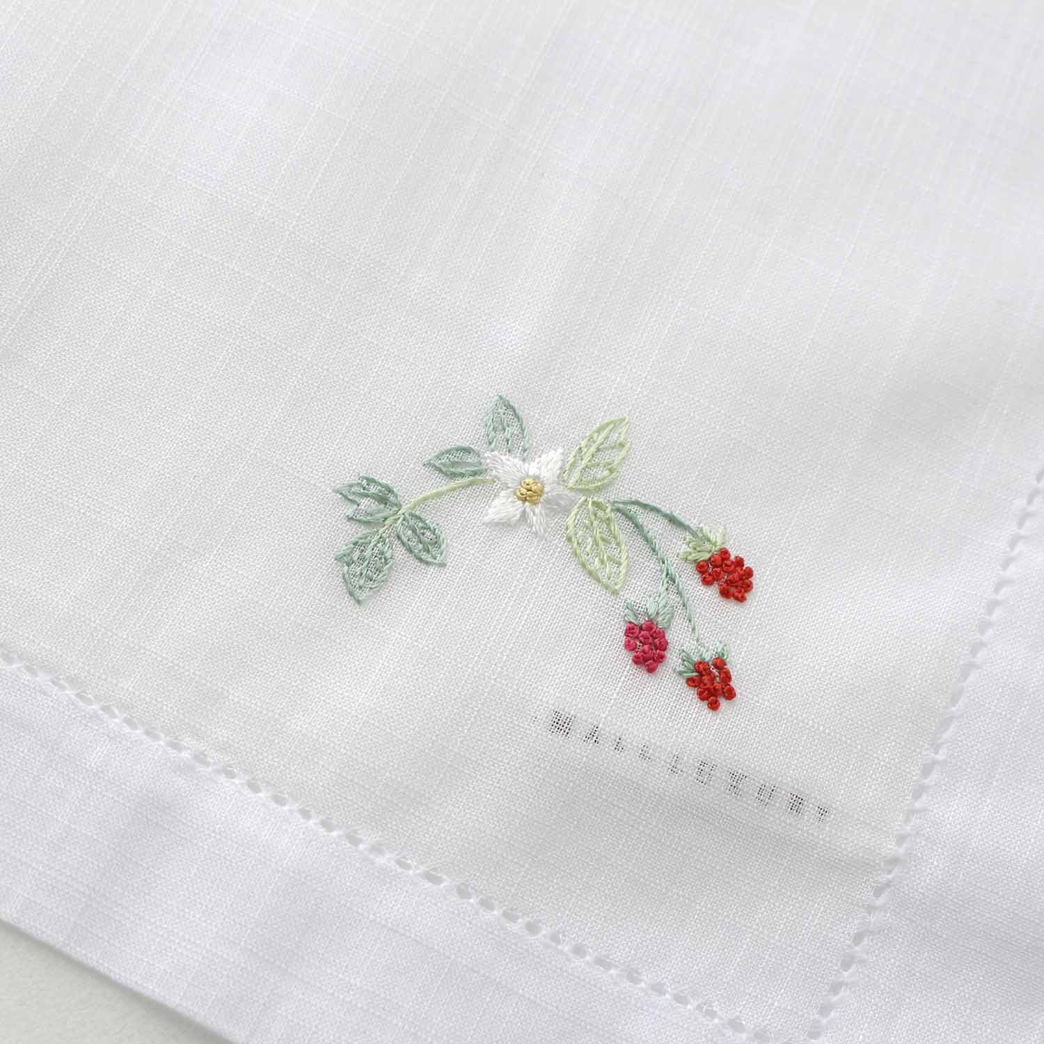 Vietnamese Hand Embroidery Handkerchief Wild Berries