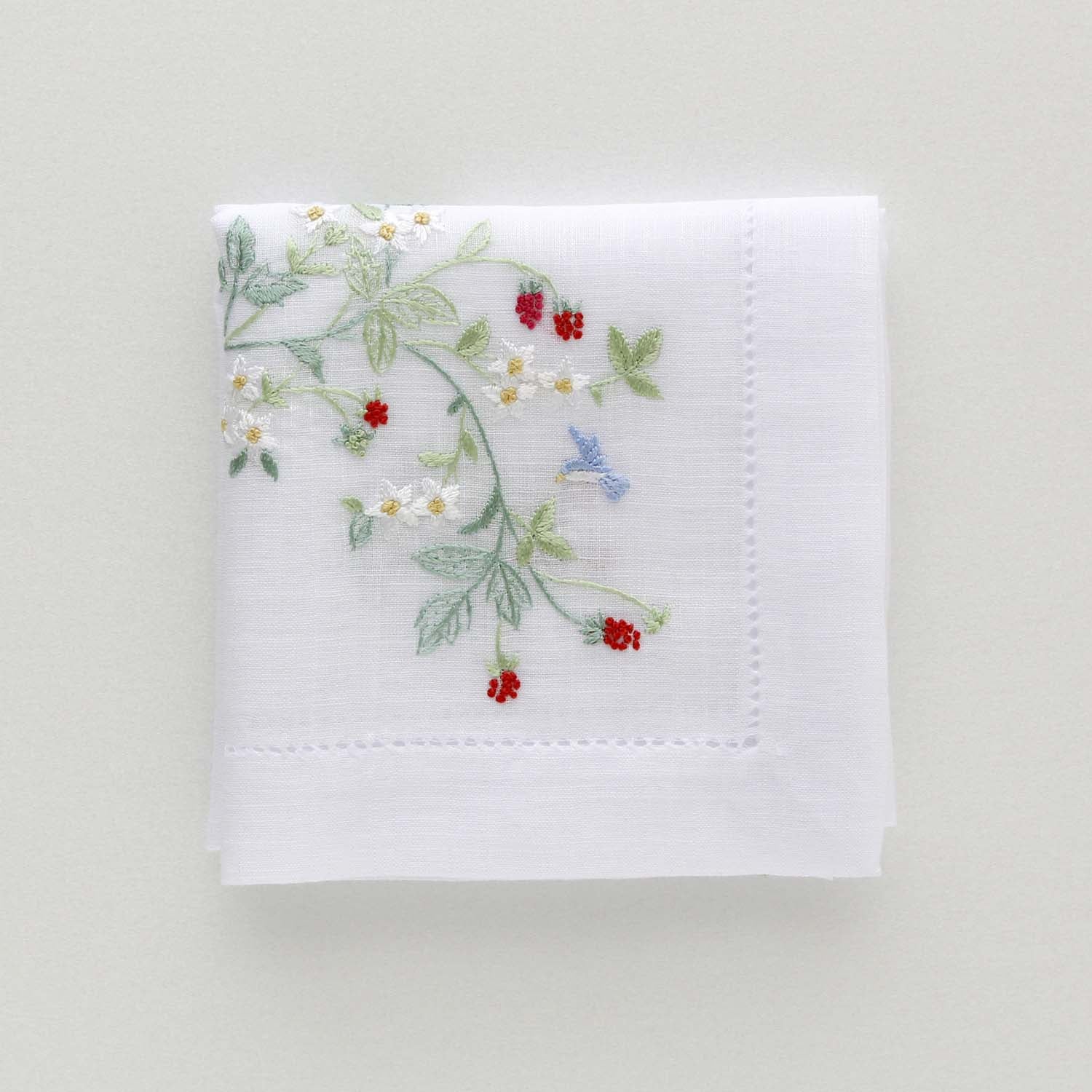 Vietnamese Hand Embroidery Handkerchief Wild Berries