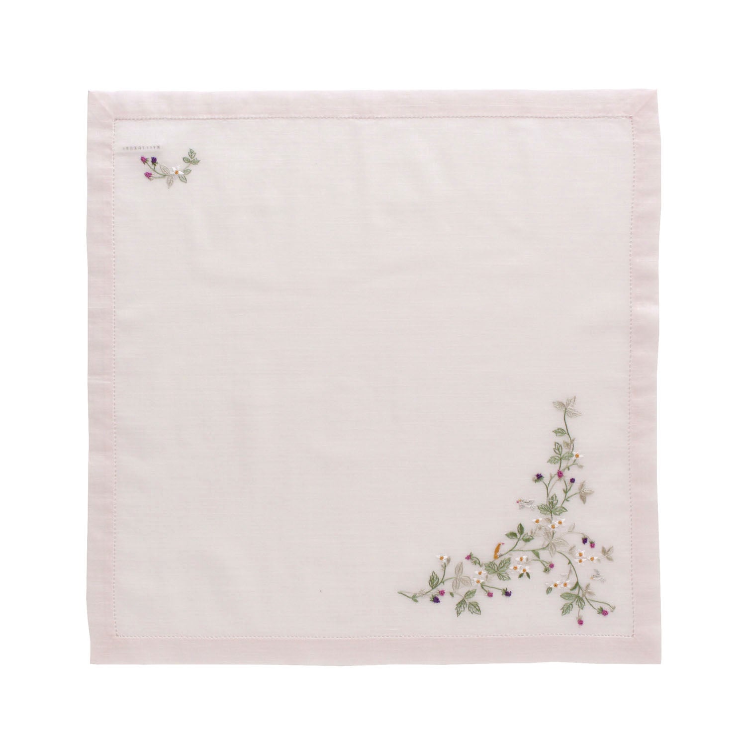 Vietnamese Hand Embroidery Handkerchief Wild Berries