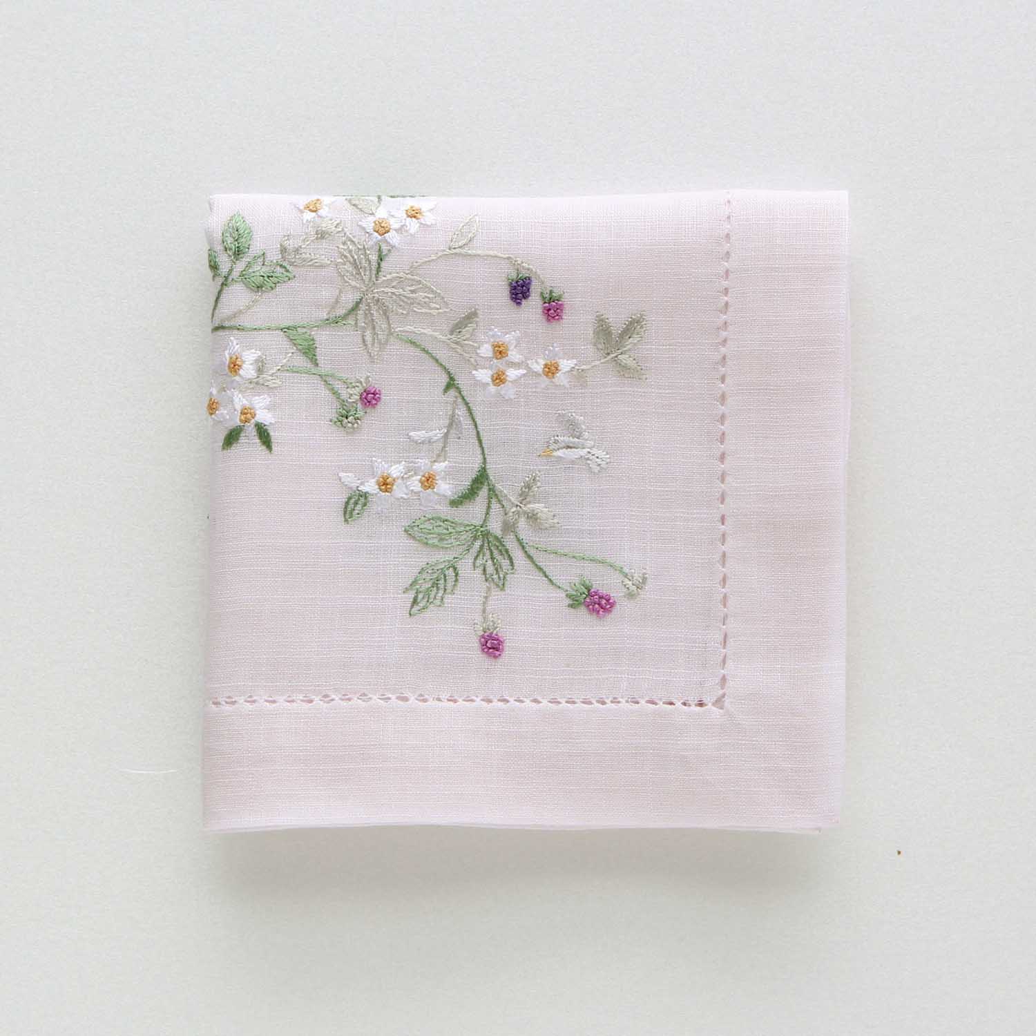 Vietnamese Hand Embroidery Handkerchief Wild Berries