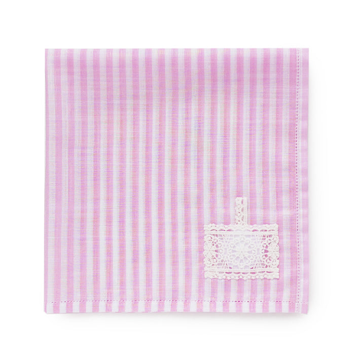 Sachet handkerchief with embroidered motif