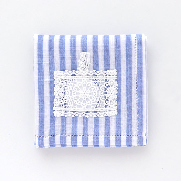 Sachet handkerchief with embroidered motif