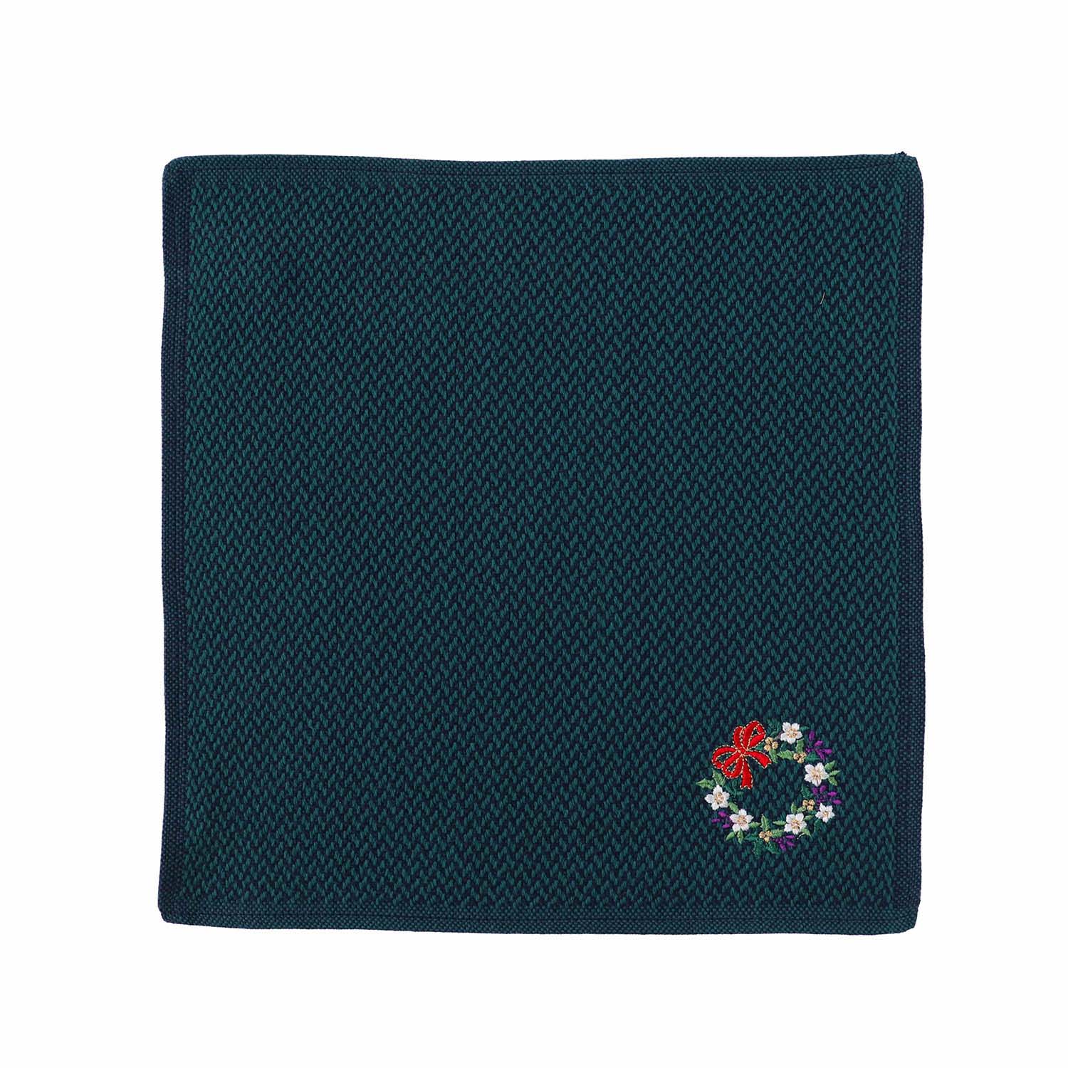 Holiday embroidery handkerchief [wreath] mico Type A
