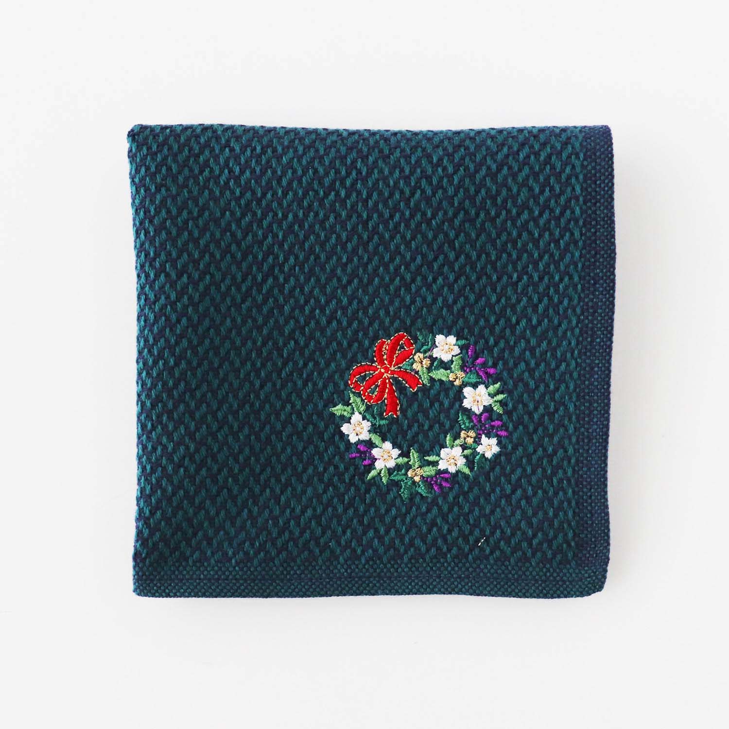 Holiday embroidery handkerchief [wreath] mico Type A